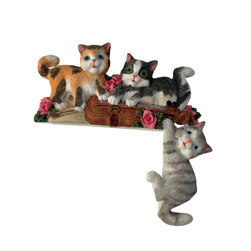 Retro Cottagecore Cat Wall Picture Corner Hang Home Decor Country Whimsical 3D